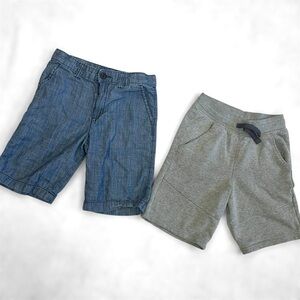 Boys Shorts Size 8 Lot Bundle Of 2 Pairs Osh Kosh Adjustable Waist Drawstring